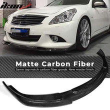 Load image into Gallery viewer, 2010-2013 Infiniti G37 V36 JC Style Front Bumper Lip Carbon Fiber