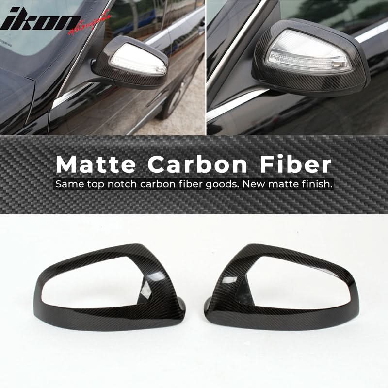 2008-2011 Benz C-Class W204 JC Style Mirror Cover Caps Carbon Fiber