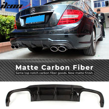 Load image into Gallery viewer, 2012-2015 Benz C Class W204 C63 Style Rear Lip Diffuser Carbon Fiber