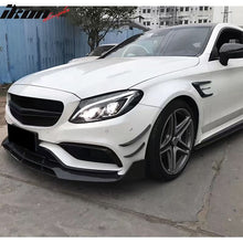 Load image into Gallery viewer, 2015-2021 Benz C-Class W205 JC Front Bumper Fins Canards Carbon Fiber