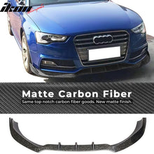 Load image into Gallery viewer, 2013-2017 Audi S5 Facelift B8 JC Front Bumper Lip Forged Carbon Fiber