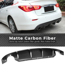 Load image into Gallery viewer, 2014-2017 Infiniti Q50 V37 S Style Rear Bumper Diffuser Carbon Fiber