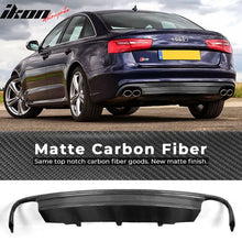 Load image into Gallery viewer, 2012-2015 Audi A6 C7 S6 Style Rear Bumper Lip Diffuser Carbon Fiber