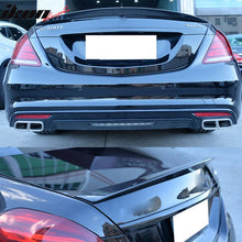 Load image into Gallery viewer, 2014-2020 Benz W222 S Class B Style Rear Trunk Spoiler Carbon Fiber