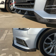 Load image into Gallery viewer, 2017-2019 Audi A4 S4 B9 Sedan JC Style Front Bumper Lip Carbon Fiber