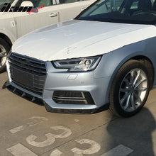 Load image into Gallery viewer, 2017-2019 Audi A4 S4 B9 Sedan JC Style Front Bumper Lip Carbon Fiber