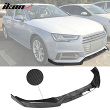 Load image into Gallery viewer, 2017-2019 Audi A4 S4 B9 Sedan JC Style Front Bumper Lip Carbon Fiber