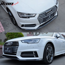 Load image into Gallery viewer, 2017-2019 Audi A4 B9 Sedan JC Style Front Bumper Lip Kit Carbon Fiber