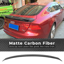 Load image into Gallery viewer, 2012-2018 Audi A7 4G8 TTS Style Trunk Spoiler Wing Matte Carbon Fiber