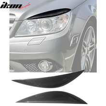 Load image into Gallery viewer, 2007-2010 Mercedes Benz C Class W204 Headlight Eyelid Eyebrow Carbon F