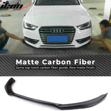 Load image into Gallery viewer, 2013-2016 Audi A4 B8.5 Sedan STK Style Front Bumper Lip Carbon Fiber