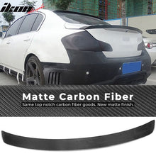 Load image into Gallery viewer, 2007-2015 Infiniti G35 G25 G37 Q40 VIP Rear Trunk Spoiler Carbon Fiber