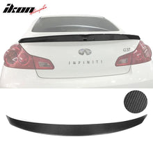 Load image into Gallery viewer, 2007-2015 Infiniti G35 G25 G37 Q40 JDM Rear Trunk Spoiler Carbon Fiber