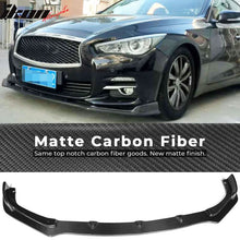 Load image into Gallery viewer, 2014-2017 Infiniti Q50 V37 ST Style Front Bumper Lip Carbon Fiber FRP