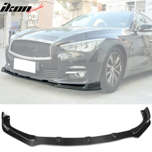 Load image into Gallery viewer, 2014-2017 Infiniti Q50 V37 ST Style Front Bumper Lip Carbon Fiber FRP