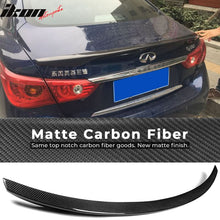 Load image into Gallery viewer, 2014-2024 Infiniti Q50 V37 OE Style Rear Trunk Spoiler Carbon Fiber