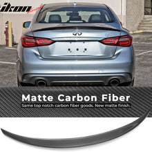 Load image into Gallery viewer, 2014-2022 Infiniti Q50 V37 OE Style Trunk Spoiler Lip Carbon Fiber FRP
