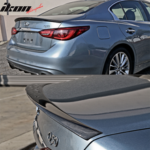 Load image into Gallery viewer, 2014-2022 Infiniti Q50 V37 OE Style Trunk Spoiler Lip Carbon Fiber FRP