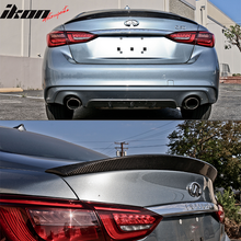Load image into Gallery viewer, 2014-2022 Infiniti Q50 V37 OE Style Trunk Spoiler Lip Carbon Fiber FRP