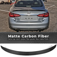 Load image into Gallery viewer, 2014-2023 Infiniti Q50 ST Style Rear Trunk Spoiler Wing Carbon Fiber