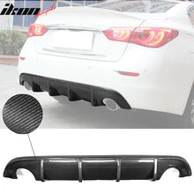 Load image into Gallery viewer, 2014-2017 Infiniti Q50 V37 S Style Rear Bumper Diffuser Carbon Fiber