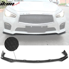 Load image into Gallery viewer, 2014-2017 Infiniti Q50 V37 ST Style Front Bumper Lip Carbon Fiber FRP