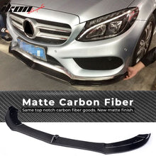 Load image into Gallery viewer, 2015-2018 Benz W205 C Class PSM Style Front Bumper Lip Carbon Fiber