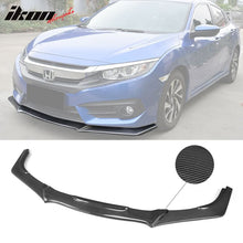 Load image into Gallery viewer, 2016-2018 Honda Civic Coupe JC Style Front Bumper Lip Carbon Fiber