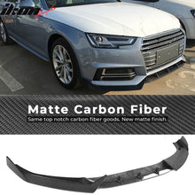 Load image into Gallery viewer, 2017-2019 Audi A4 S4 B9 Sedan JC Style Front Bumper Lip Carbon Fiber