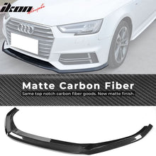 Load image into Gallery viewer, 2017-2019 Audi A4 B9 Sedan JC Style Front Bumper Lip Kit Carbon Fiber
