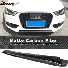 Load image into Gallery viewer, 2013-2016 Audi A4 B8 Sedan OE Style Front Bumper Lip Carbon Fiber FRP