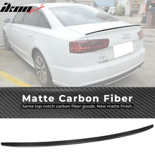 Load image into Gallery viewer, 2012-2017 Audi A6 C7 Sedan S6 Style Trunk Spoiler Lip Carbon Fiber FRP