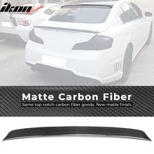 Load image into Gallery viewer, 2007-2015 Infiniti G35 G25 G37 Q40 VIP Style Roof Spoiler Carbon Fiber