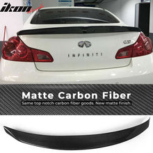 Load image into Gallery viewer, 2007-2015 Infiniti G35 G25 G37 Q40 JDM Rear Trunk Spoiler Carbon Fiber