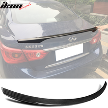 Load image into Gallery viewer, 2014-2024 Infiniti Q50 V37 OE Style Rear Trunk Spoiler Carbon Fiber