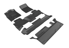 Load image into Gallery viewer, 3D MAXpider 2015-2020 Chevrolet Tahoe Kagu 1st &amp; 2nd &amp; 3rd Row Floormats - Black