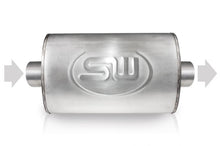 Load image into Gallery viewer, Stainless Works 2.5in ID CENTER INLET/ 2.5in OD CENTER OUTLET 4inX8in