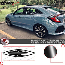 Load image into Gallery viewer, 2017-2020 Honda Civic Gloss Black Window Trim Chrome Delete Vinyl Kit
