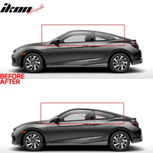 Load image into Gallery viewer, 2016-2020 Honda Civic 2dr Gloss Black Window Trim Chrome Delete Vinyl