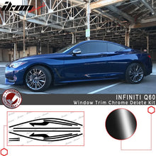 Load image into Gallery viewer, 2017-2019 Infiniti Q60 Coupe Gloss Black Window Trim Chrome Delete Kit