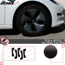 Load image into Gallery viewer, 2017-2023 Tesla Model 3 Aero Wheel Wrap Kit All 4 Wheels Carbon Fiber