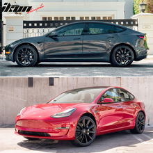 Load image into Gallery viewer, 2017-2023 Tesla Model 3 Matte Black Chrome Delete Vinyl Window Trim