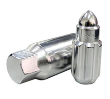Load image into Gallery viewer, NRG 500 Series M12 X 1.5 Bullet Shape Steel Lug Nut Set - 21 Pc w/Lock Key - Silver