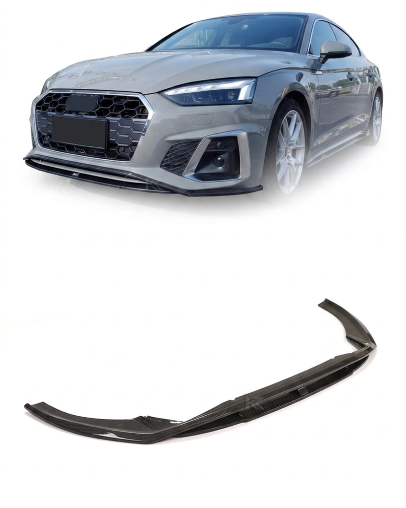 2018–2021 Audi A5 S-Line / S5 B9 Sportback Front Bumper Lip – Carbon Fiber