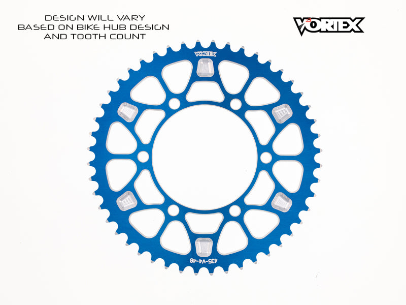 Vortex Racing V4 47 Tooth 530 Rear Sprocket - Blue