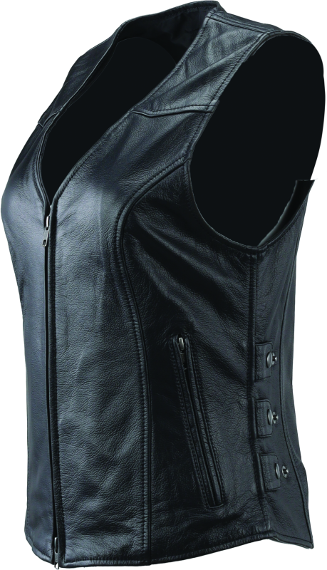 Kuryakyn By River Road Plains Leather Vest Black Womens - Small