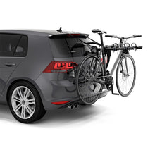 Load image into Gallery viewer, Thule Gateway Pro 3 Hanging-Style Trunk Bike Rack w/Anti-Sway Cages (Up to 3 Bikes) - Black