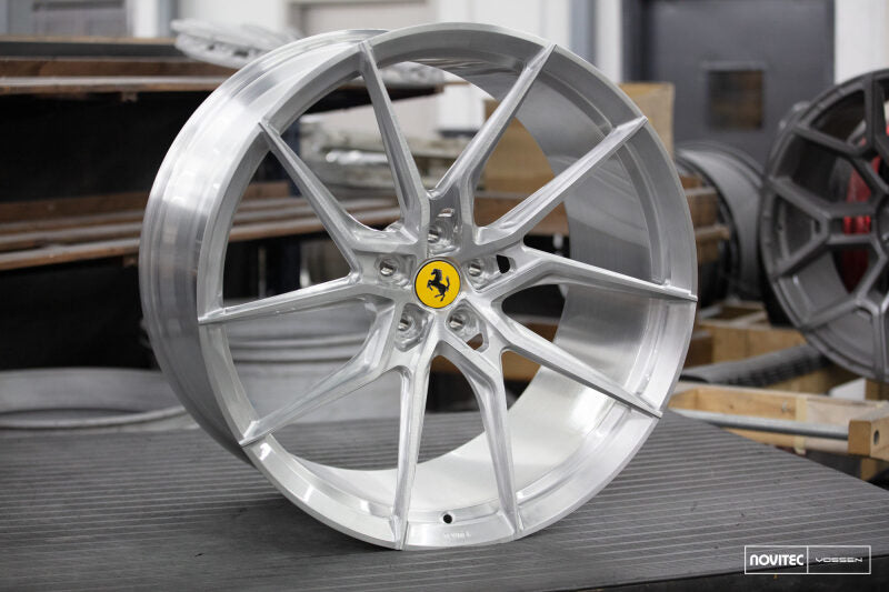 Vossen x Novitec NF8 22x12.5 ET:46 Brushed - Gloss Clear Ferrari 812 Superfast / GTS Rear Wheel