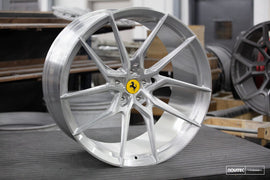 Vossen x Novitec NF8 21x9.5 ET:38 Brushed - Gloss Clear Ferrari 296 Front Wheel