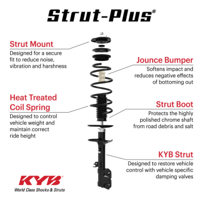 KYB 10-11 Honda Accord Crosstour / 12-15 Crosstour V6 3.5L 3471cc Strut-Plus Assembly - Front Left
